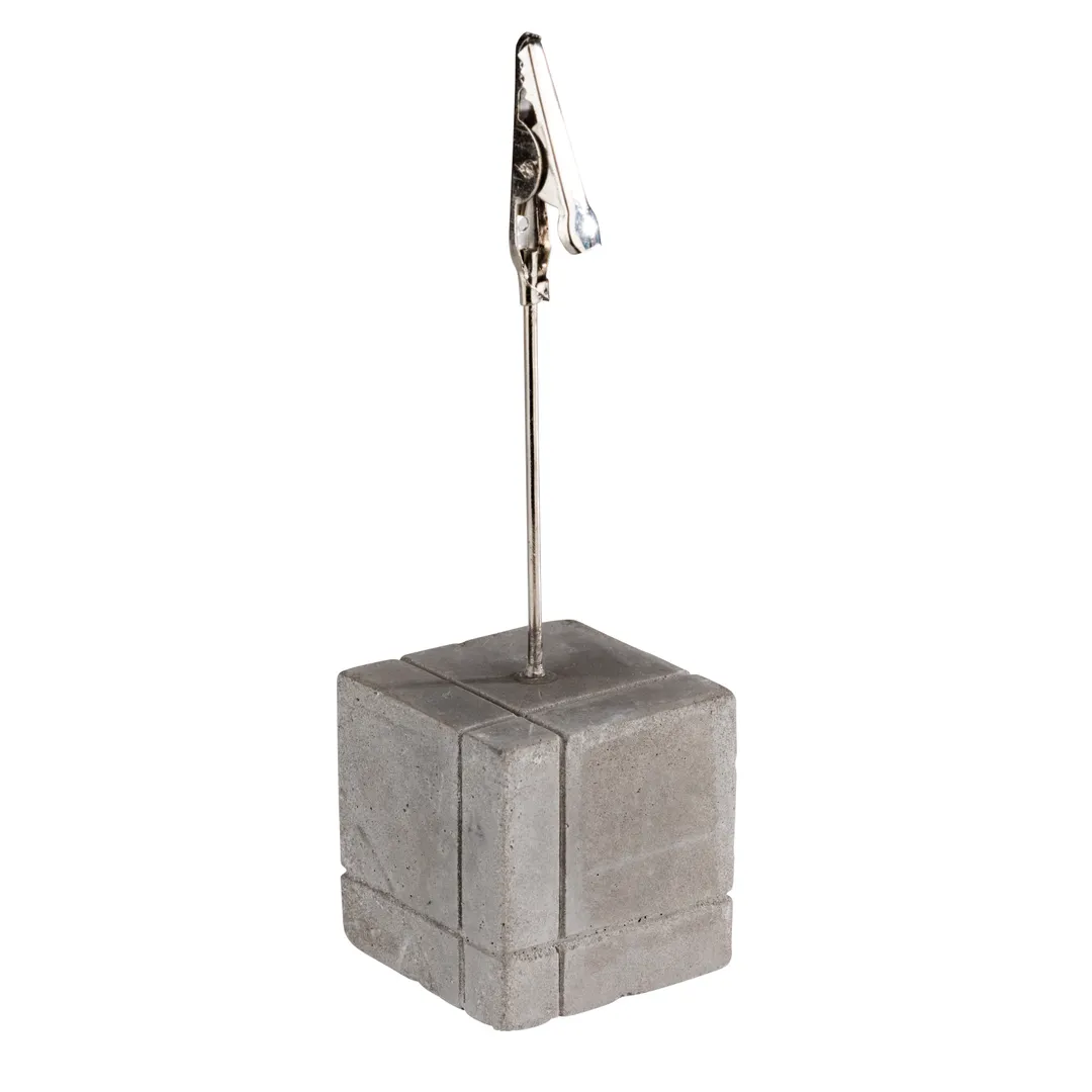 APS Germany APS 71494 - 4‑Piece Gray Stone Card Stand, 1¼"×1¼"×4¾" Clip, Hand Wash Only - 1/Case