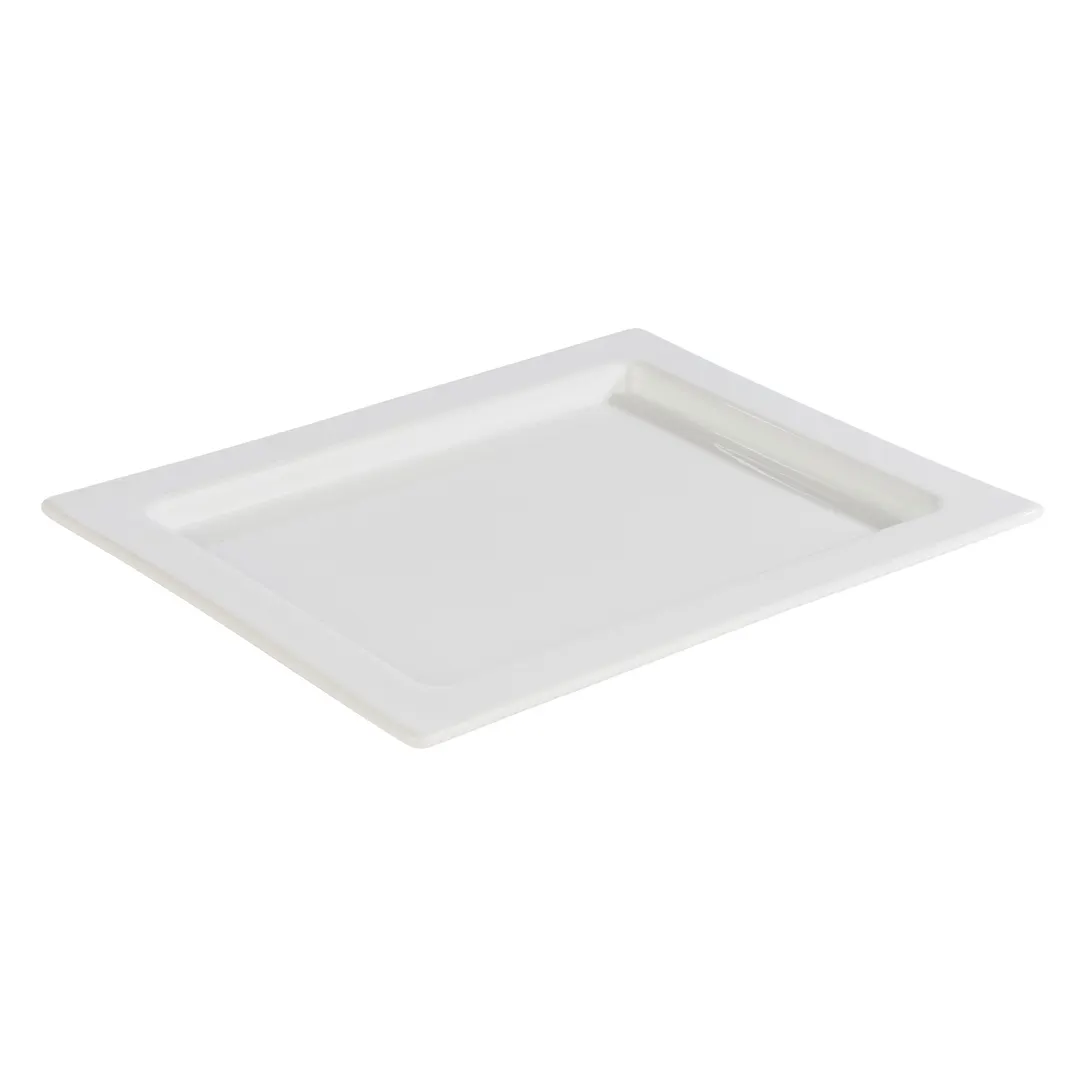 APS Germany APS 82356 - Rectangular Porcelain Tray, 12" x 10" x 0.9", GN 1/2, Microwave Safe - 12/Case