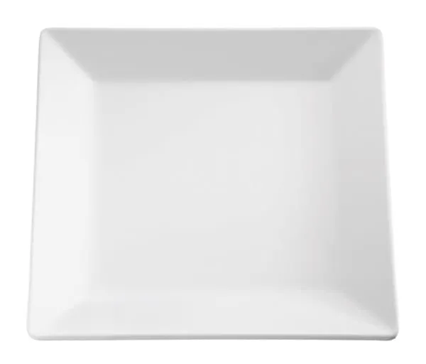 APS Germany APS 83407 Square Serving Tray, 8" x 8" x 1¼", White Melamine, Dishwasher Safe - 5/Case