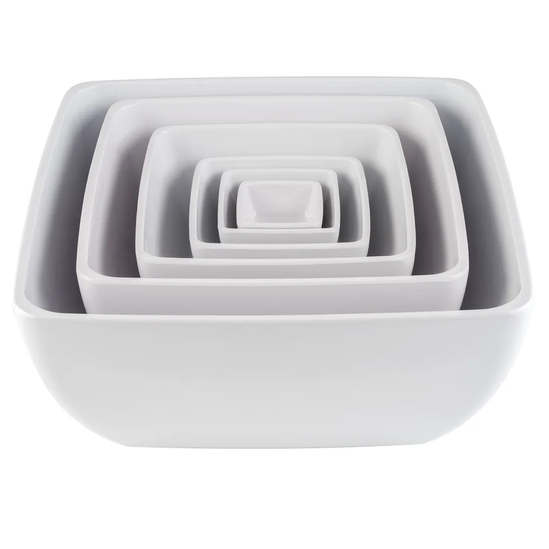 APS Germany APS 83410 - White Melamine Bowl, 13.6 Oz (½ Qt), 5" x 5" x 2.4" Safe - 5/Case