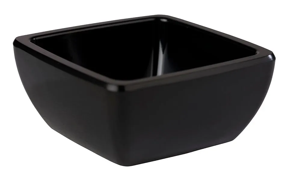 APS Germany APS 83467 - Black Melamine Bowl 5" x 5" x 2-3/8", 13.5 oz, Stackable - 5/Case
