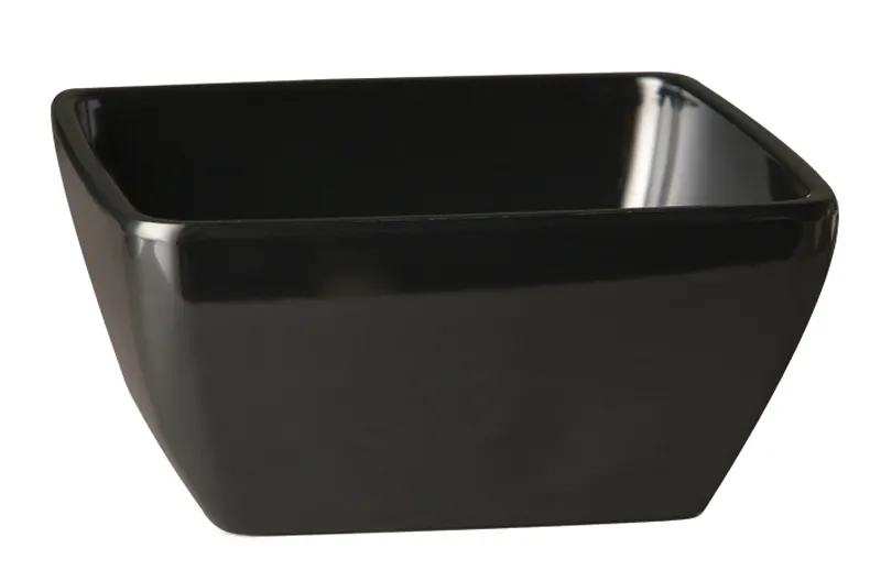 APS Germany APS 83469 - Black Melamine Bowl 4 Quart (128 oz) 10" x 10" x 4.75" Safe - 3/Case