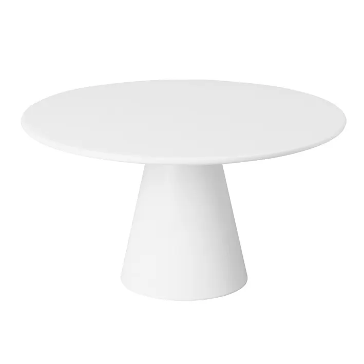 APS Germany APS 83891 - 12"5/8" White Melamine Cake Plate, 5-6" Height, Stackable, Dishwasher Safe - 1/Case
