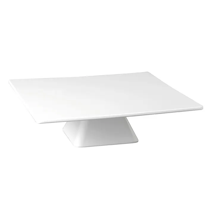 APS Germany APS 83892 - 12¼" Cake Plate, White Melamine, 3‑4" Height, Stackable - 1/Case