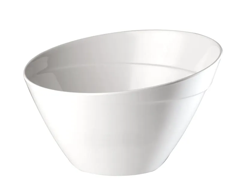 APS Germany APS 84043 - 5-Quart White Melamine Bowl 11.875" Dia x 7.75" H, Non‑Slip Feet - 6/Case