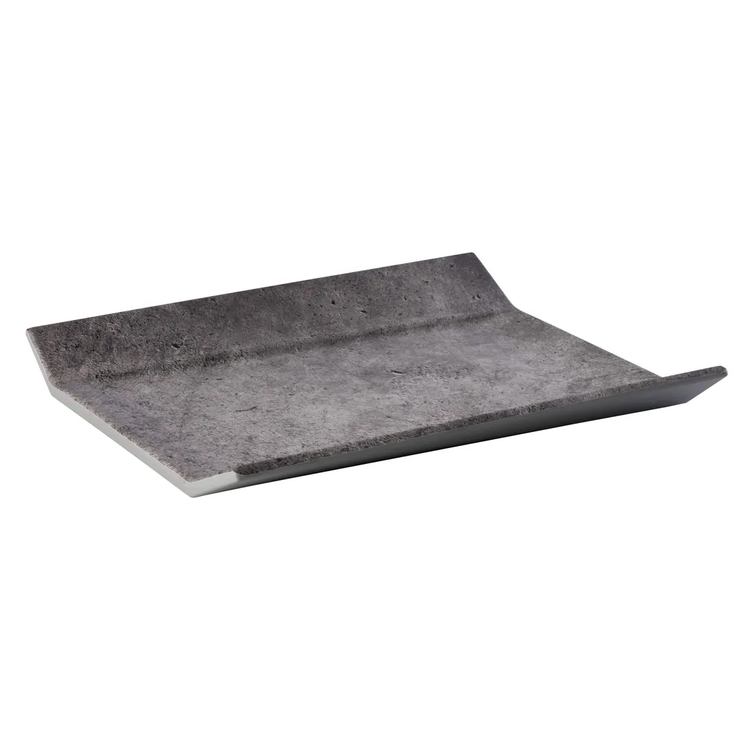 APS Germany APS 84401 Tray - GN 1/2 Melamine, 12.9" x 10.5" x 1.5" Dark Concrete Gray - 4/Case
