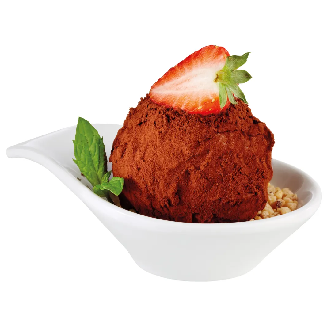 APS Germany APS 84452 - White Melamine Bowl, 2.1 oz, 4-5/8" L x 3" W x 1-1/4" H, Safe - 24/Case