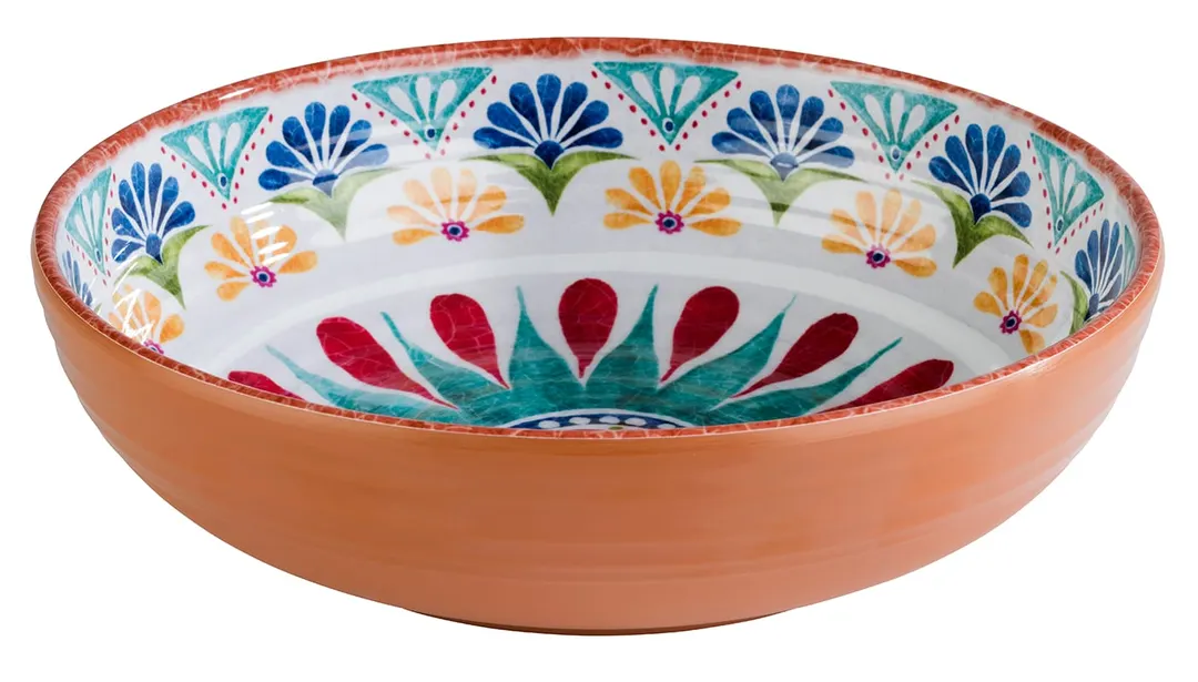 APS Germany APS 84689 - Melamine Bowl, 8" Dia x 2-1/8" H, 1 Qt Terracotta, Safe for Dishwasher - 12/Case