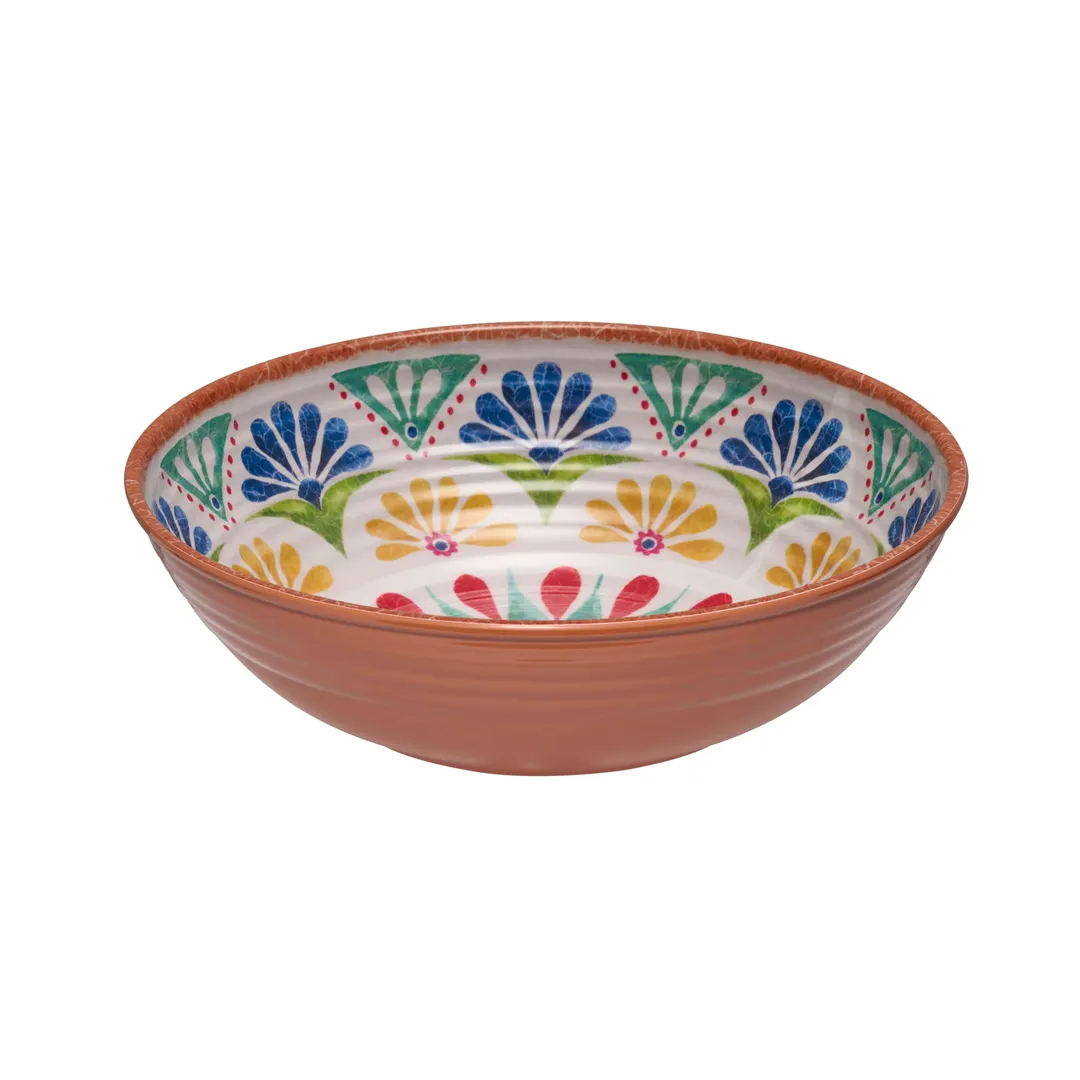 APS Germany APS 84693 - Melamine Bowl 9.5" Dia x 2.75" H, 1.5 Qt, Terracotta, Safe - 12/Case