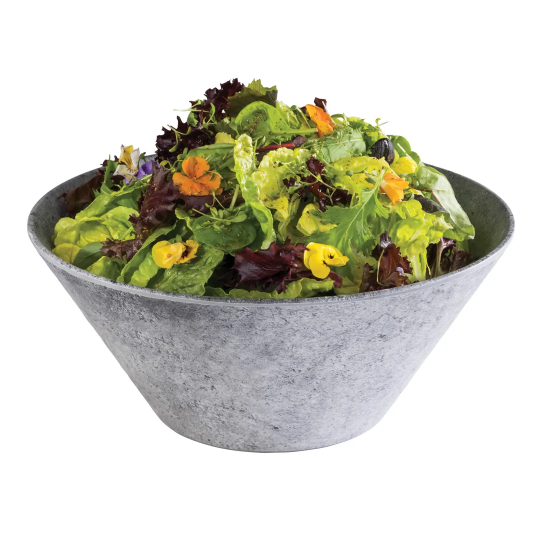 APS Germany APS 84829 - 3.5 Quart Melamine Bowl, 11½" Dia x 4¾" H, Concrete Pattern - 6/Case