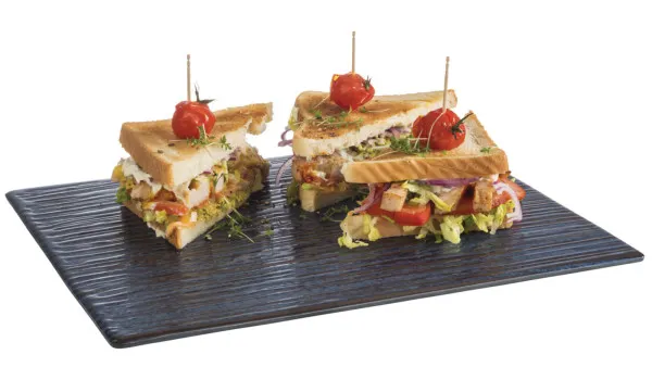 APS Germany APS 85021 Loops Tray, Rectangular 12½" x 10½" x ½", Melamine, - 5/Case