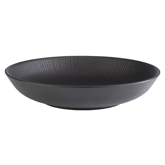 APS Germany APS 85060 - 27oz (8.9") Melamine Bowl, Black Matte, Dishwasher Safe - 6/Case