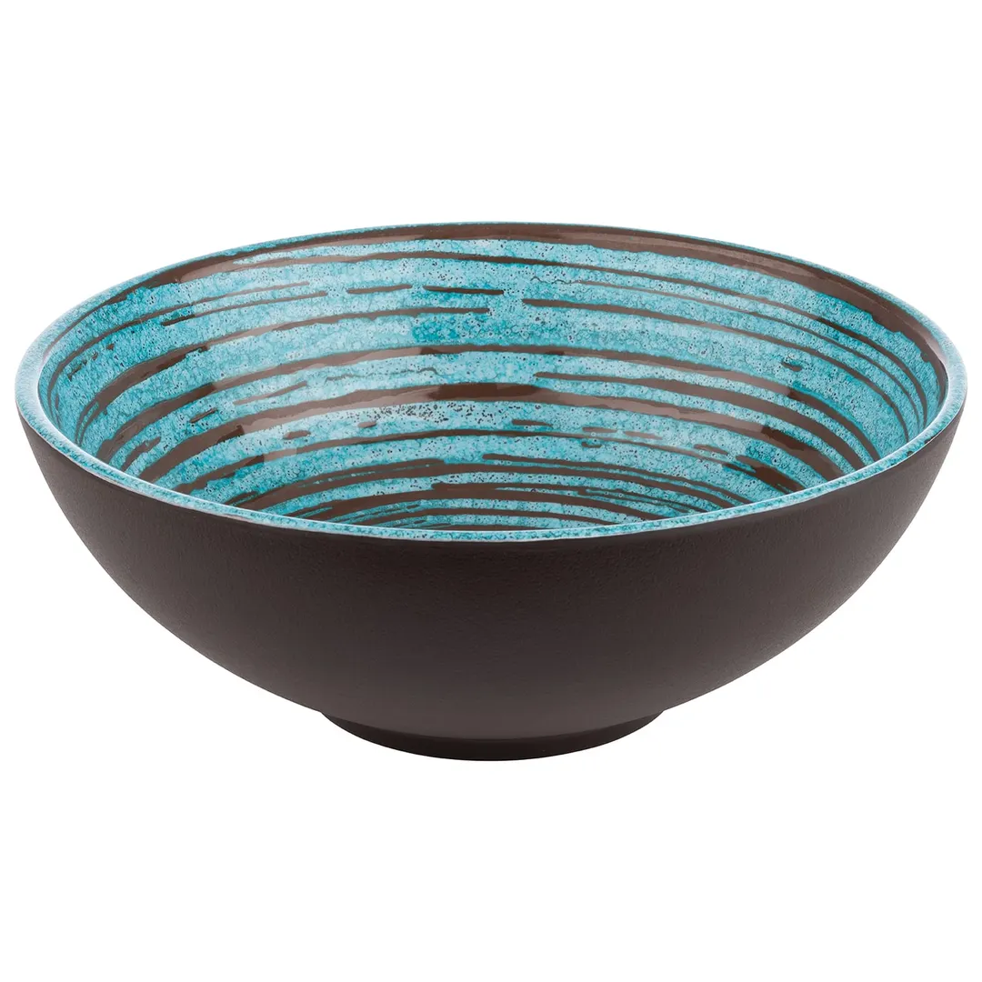 APS Germany APS 85208 - Cancun 60 Oz Bowl, 9 1/2" Dia x 3 1/2" H, Melamine, Dishwasher Safe - 6/Case