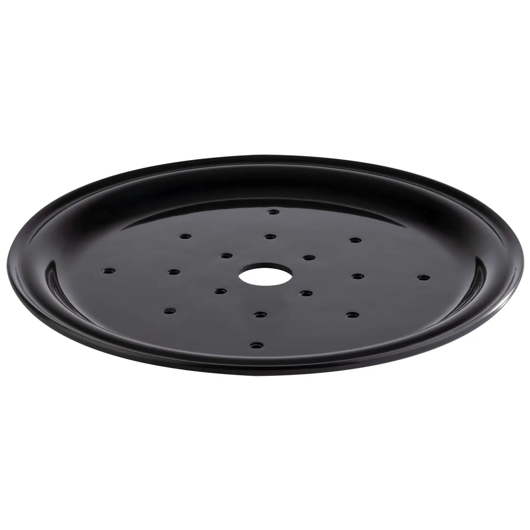 APS Germany APS 85230 Frida Round Serving Tray, 10" Diameter Black Bowl with Drip Tray - Set