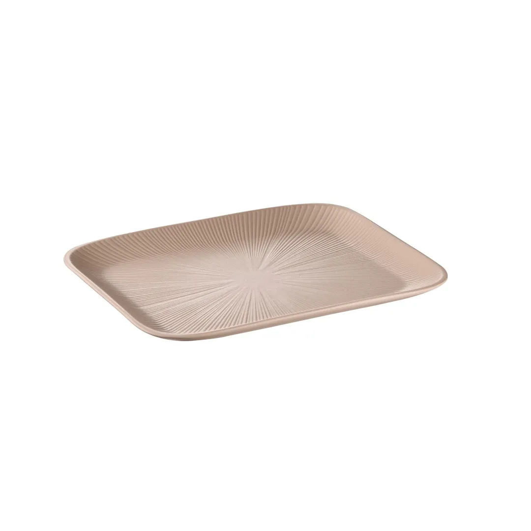 APS Germany APS 85401 - Tray, 12"5 x 10"5 x 0.5", Melamine Beige, Scratch‑Proof, Stackable - 6/Case