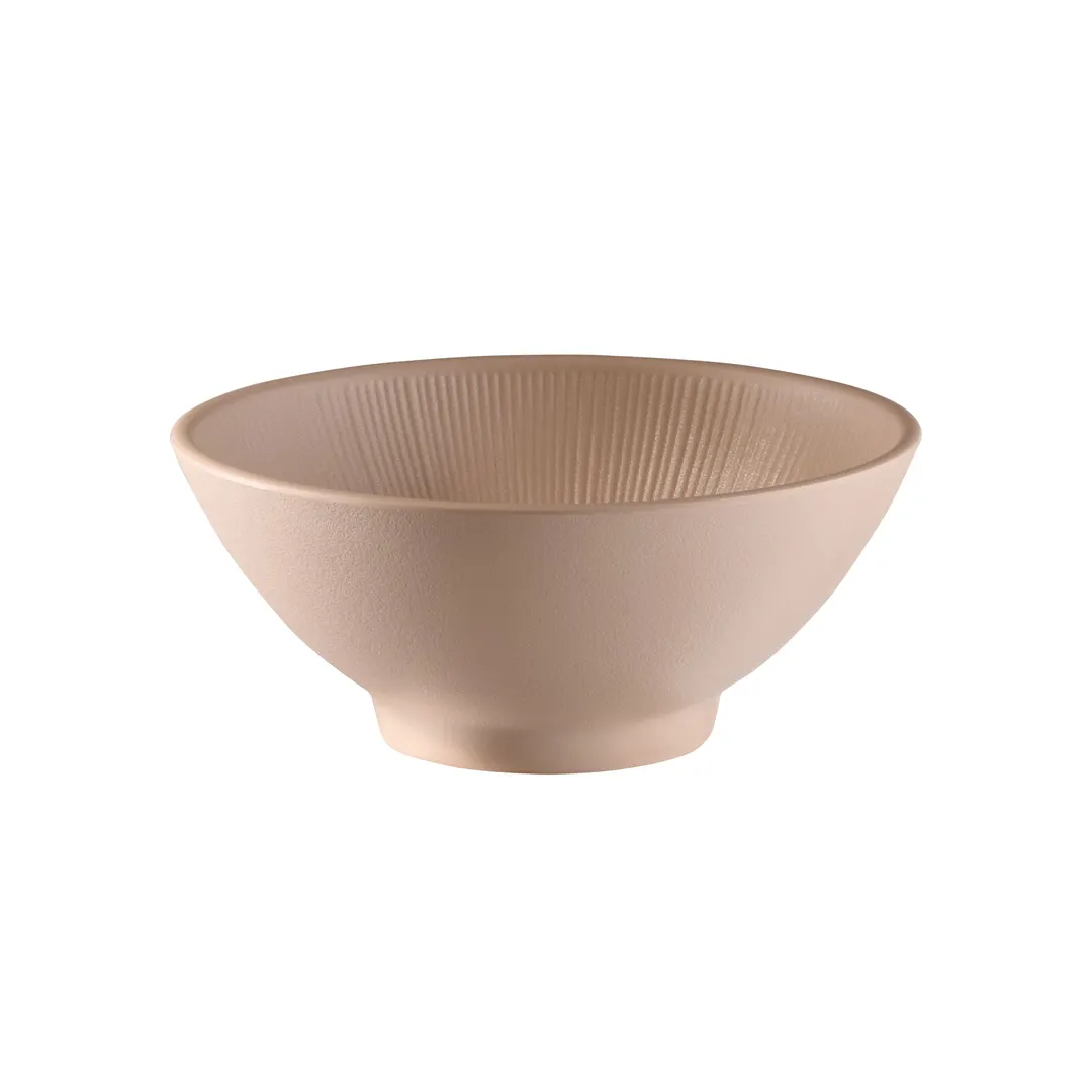 APS Germany APS 85412 - 30oz Beige Melamine Bowl, 7½" Dia x 3⅛" H, Dishwasher Safe, Finish - 6/Case