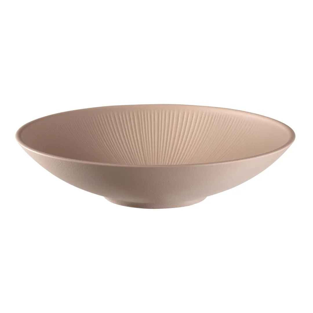 APS Germany APS 85415 - 11¾"×2¾" Melamine Bowl, 2.3 Qt Black Finish, Dishwasher Safe - 6/Case