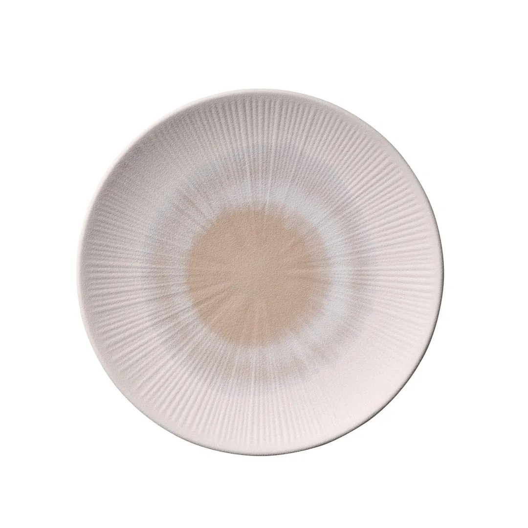 APS Germany APS 85504 - 10¼" Dia x 1⅛" H Plate, Beige Matte Finish, Dishwasher Safe - 6/Case