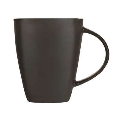 Libbey BF-14 China Mug – 14‑Ounce Turquoise/Dark Brown Ceramic (H 4‑1/8" T 3‑1/2" D 5"), - 12/Case