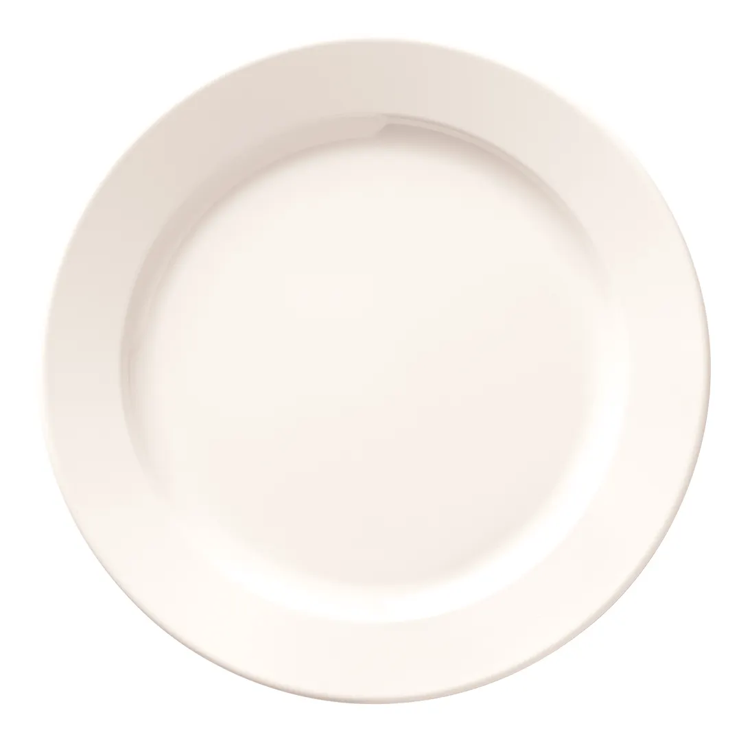 Libbey BMEL-1107 - 9" Round Melamine Plate, White, Medium Rim, 8-9" Diameter, Microban® - 24/Case