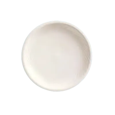 Libbey BO-1145 - 9" Round Porcelain Plate, Bright White, Embossed Rim, Fully Vitrified, 24/Case