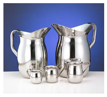 Libbey BP-200 Metal Pitcher, 2 Liter (70 oz) 18/8 Stainless Steel with Handle - 1/Case