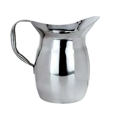 Libbey BP-200SF Water Pitcher – 2‑Liter (70 oz) 18/8 Stainless Steel Finish with Handle - 12/Case