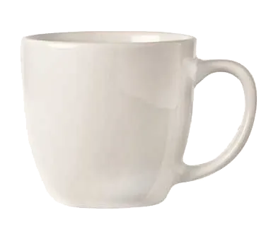 Libbey BW-1110 China Mug, 10‑Ounce Bright White Porcelain, 3‑1/4" H x 3‑1/2" T, Non‑Stackable, - 36/Case