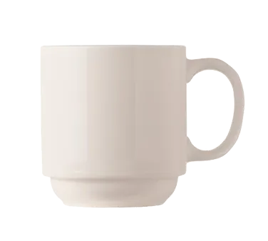 Libbey BW-1114 China Mug - 11.5 oz Bright White Porcelain, Stackable, 3"5" H x 4"5/8" D - 36/Case