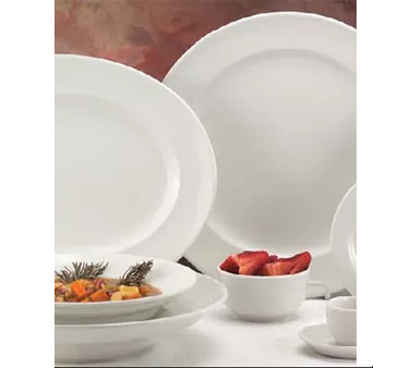 Libbey BW-1157 China Cup – 15 oz Bright White Porcelain, 3-1/8" H x 5-3/4" D, Low Profile – 12/Case
