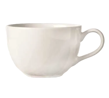 Libbey BW-1157 China Cup – 15 oz Bright White Porcelain, 3-1/8" H x 5-3/4" D, Low Profile – 12/Case