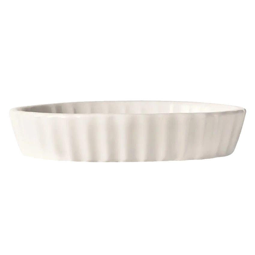 Libbey CB-050 - 5 oz Round Creme Brulee Dish, 4"¾ Dia x 1" H, White China, Oven Safe - 24/Case