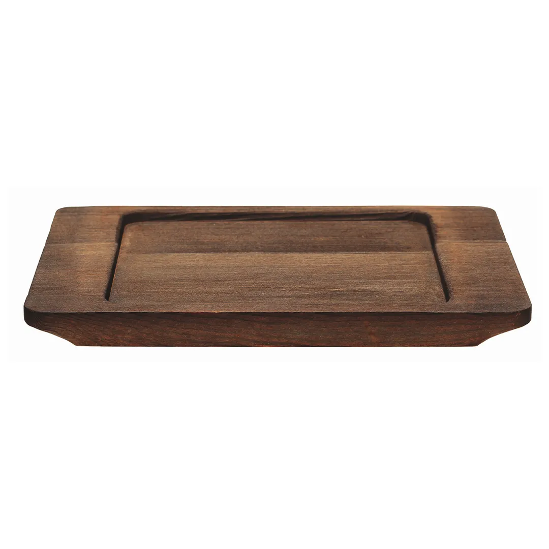 Libbey CIS-16TR Trivet – 7" Square Wood, Brown, 7-7/8" L x 6-1/8" W x 1/2" H - 12/Case