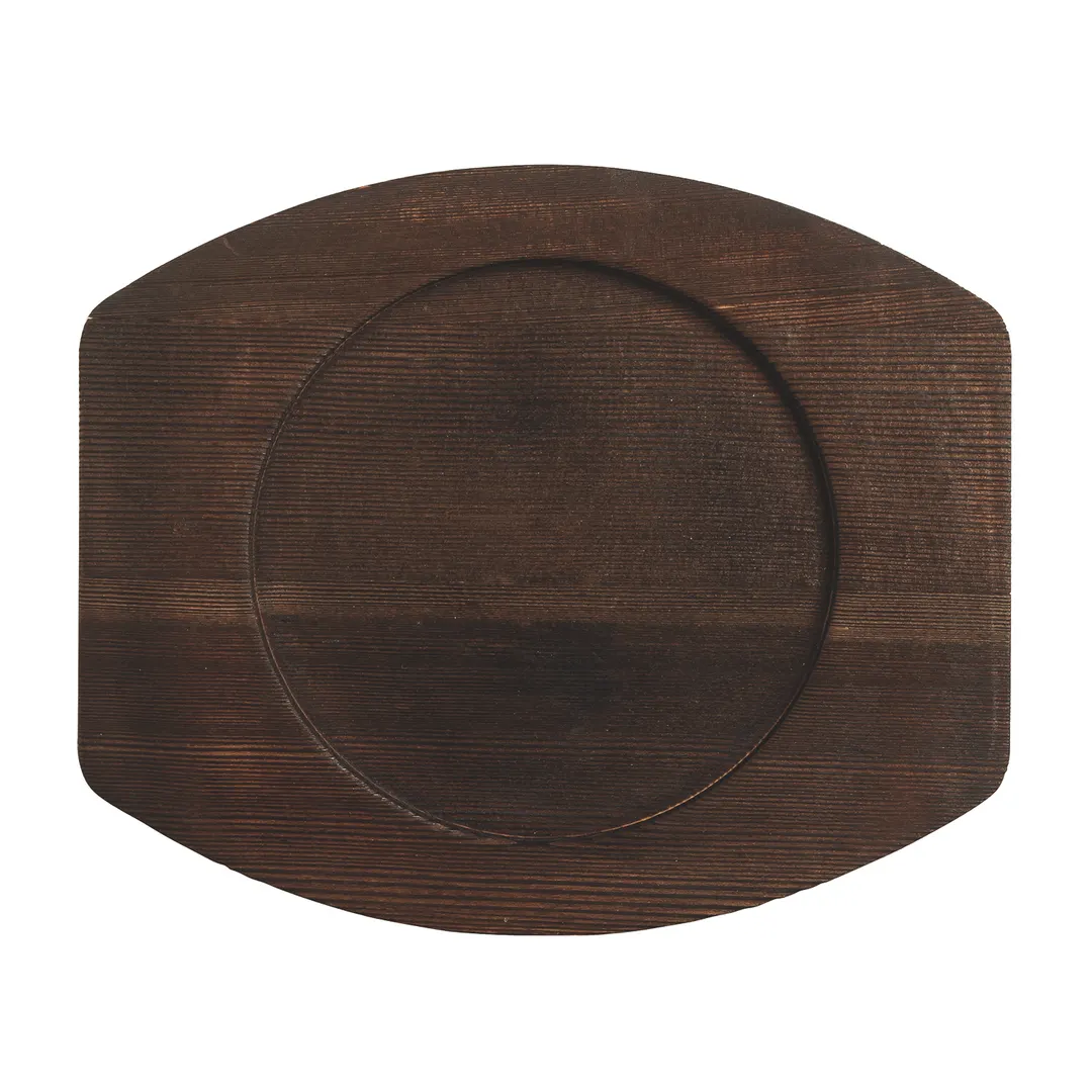 Libbey CIS-17TR Trivet – 8½" Diameter Wood Trivet, Brown Finish, Hand Wash Only - 6/Case