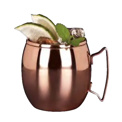 Libbey CMM-100 Metal Mug – 14 oz Moscow Mule, Copper Plating, Stainless Steel Base, Finish - 12/Case