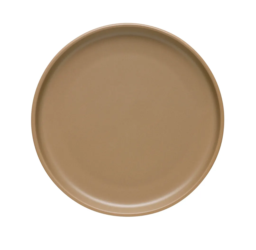 Libbey DRI-19-S - 9" Round Coupe Plate, Vitrified Porcelain, Matte Sand Driftstone Finish - 12/Case
