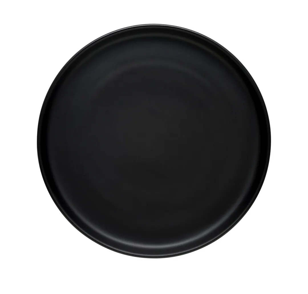 Libbey DRI-20-O China Plate – 10.5" Round Coupe, Flat Edge, Porcelain, Onyx Satin Matte - 12/Case