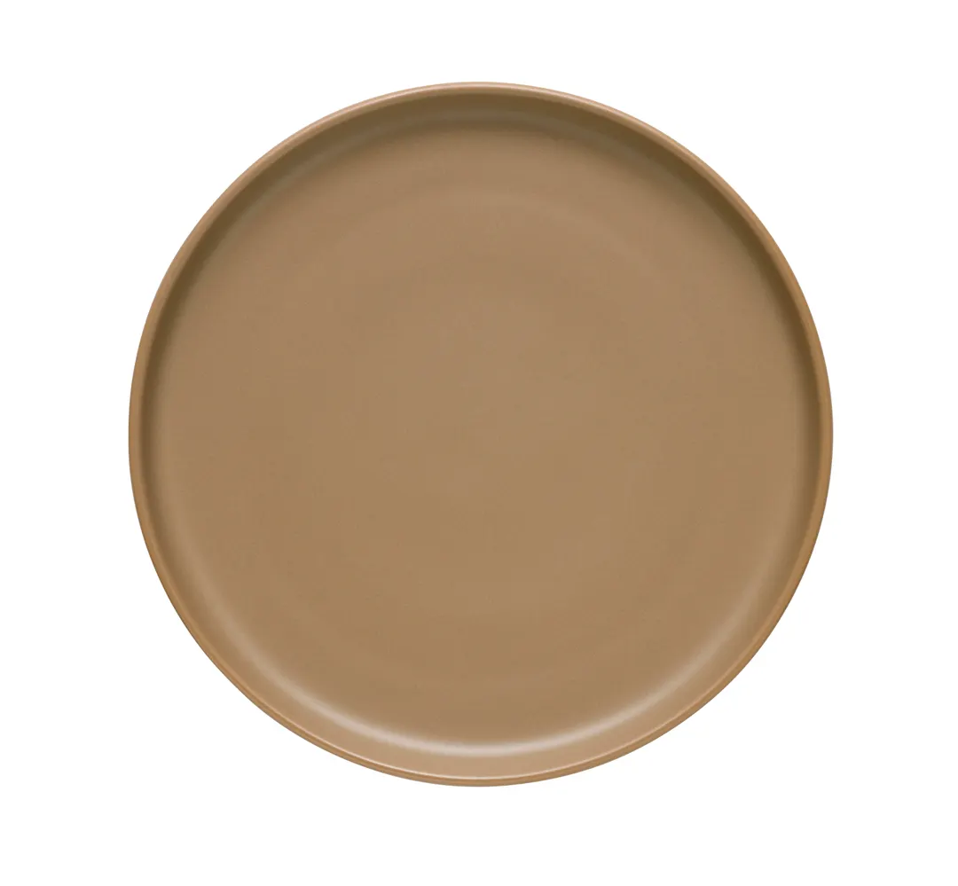 Libbey DRI-20-S – 10.5" Round Porcelain Plate, Satin Matte Driftstone Finish, Coupe Rim - 12/Case