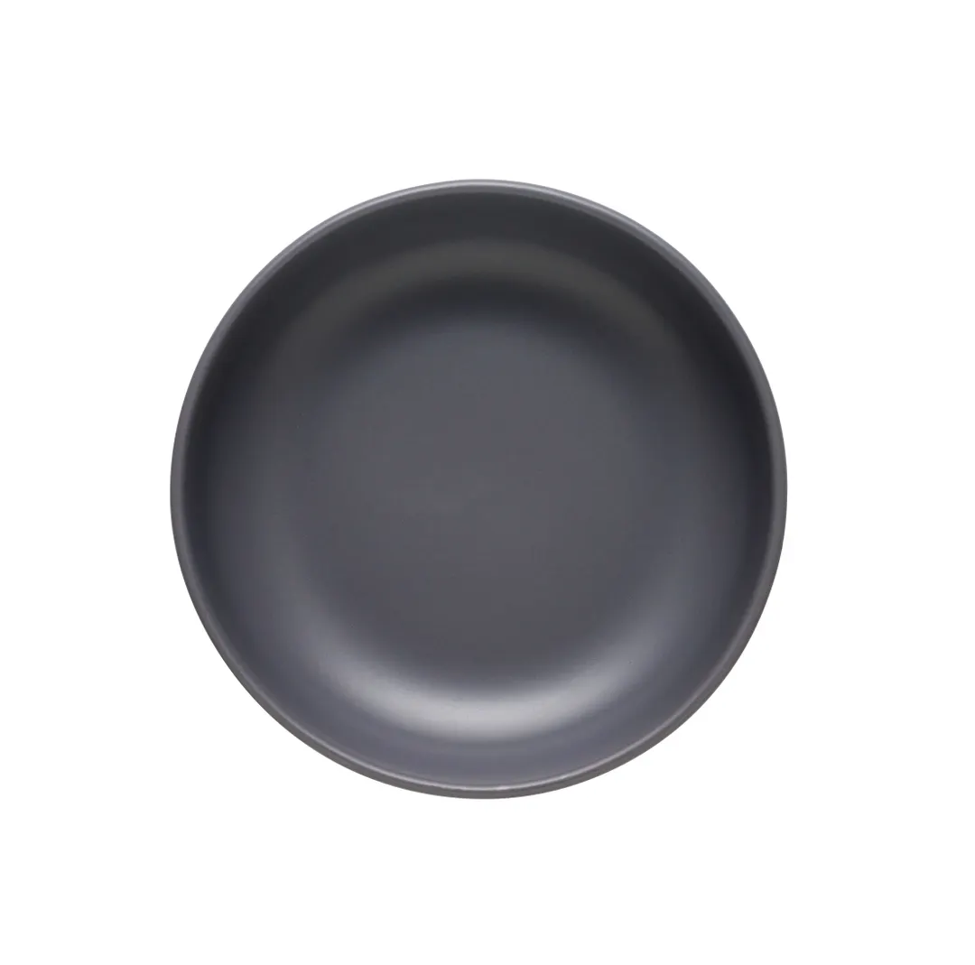 Libbey DRI-21-G Low Bowl – 6" Round Porcelain, Satin Matte Granite Driftstone Finish - 12/Case