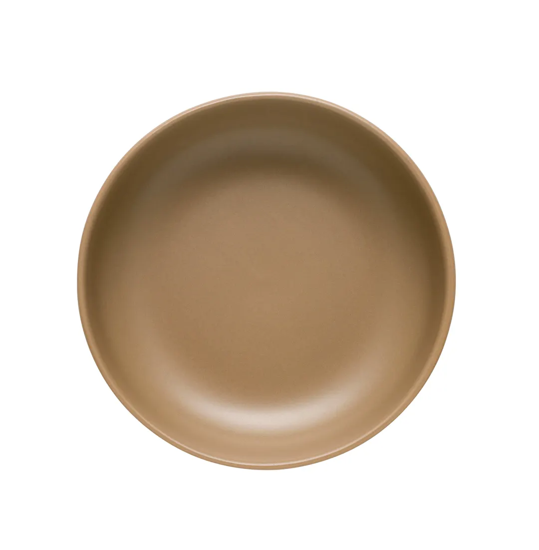 Libbey DRI-21-S Low Bowl – 6.38" Diameter Round Porcelain Satin Matte Finish Driftstone – 12/Case