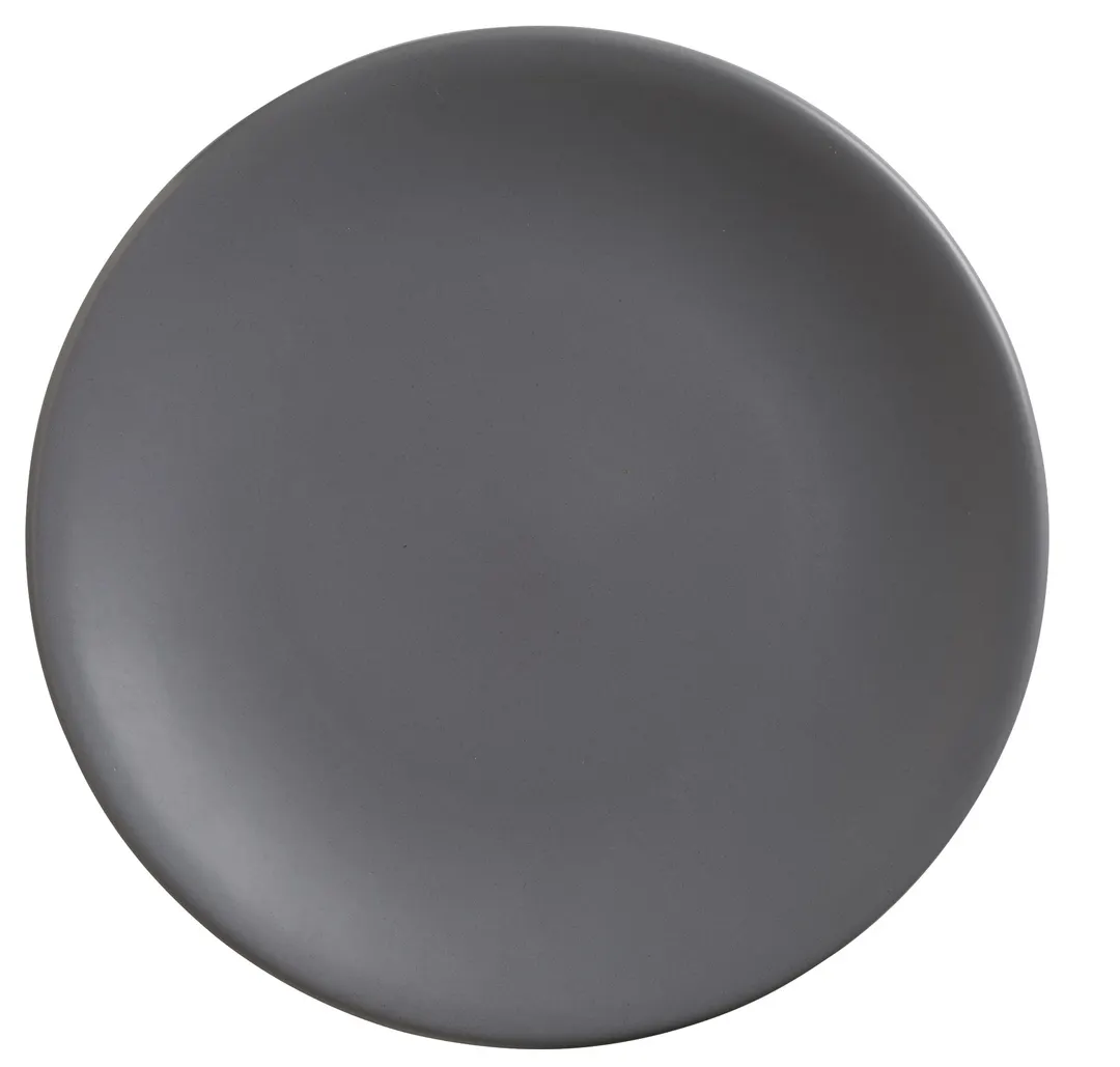 Libbey DRI-3-G - 11" Round Coupe Rim Porcelain Plate, Satin Matte Driftstone Finish - 12/Case