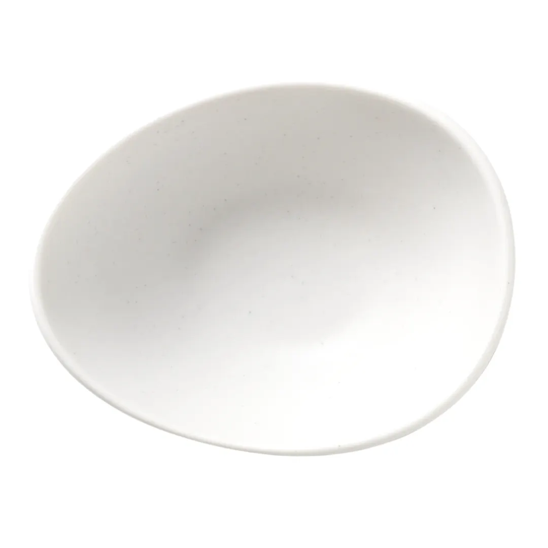 Libbey DRI-5-D Oval Porcelain Bowl, 4" x 1-3/4" H, 3‑oz Driftstone Satin Matte Finish - 24/Case