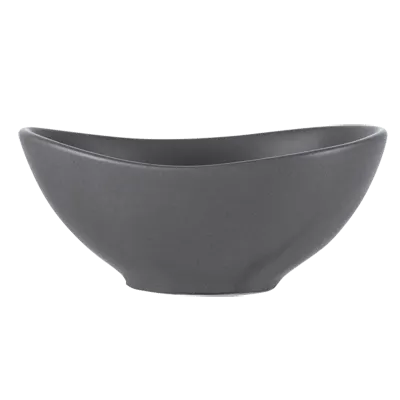 Libbey DRI-5-G Oval Porcelain Bowl, 4" x 1-3/4" H, 3‑oz Capacity, Matte Finish, Driftstone - 24/Case