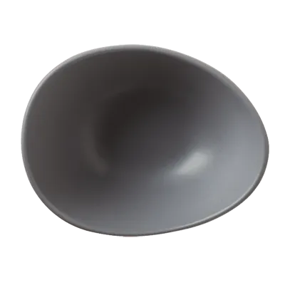 Libbey DRI-5-G Oval Porcelain Bowl, 4" x 1-3/4" H, 3‑oz Capacity, Matte Finish, Driftstone - 24/Case