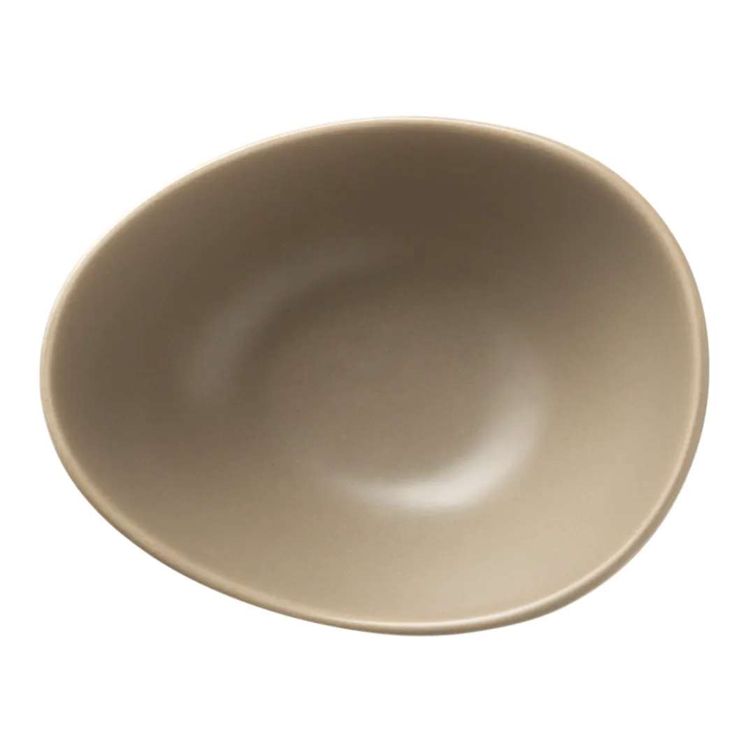 Libbey DRI-5-S Oval Porcelain Bowl 4" x 1-3/4" H 3‑oz Matte Driftstone Finish - 24/Case