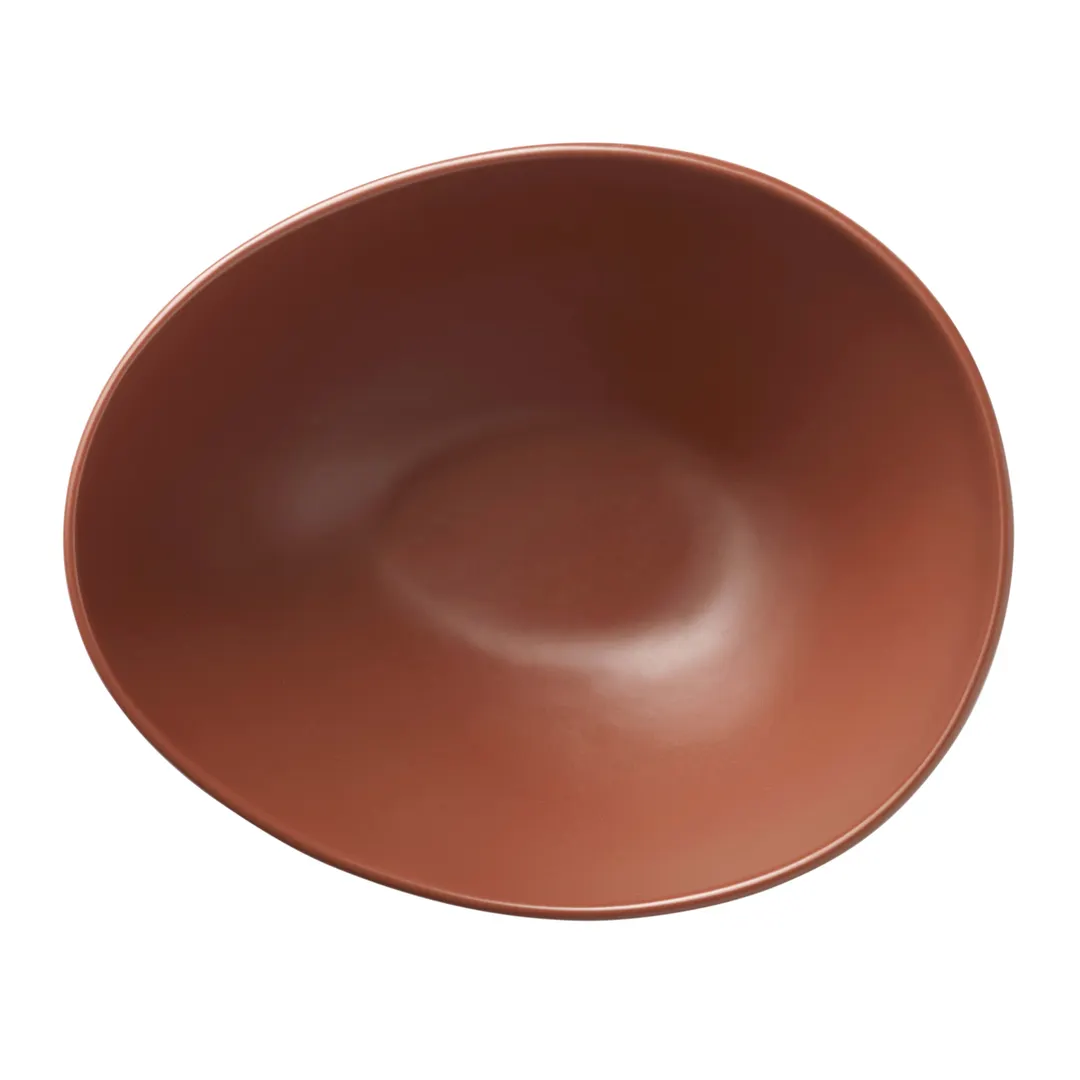 Libbey DRI-6-C - 38‑Oz Oval Porcelain Bowl, 8" x 7" x 3½" Satin Matte Finish, General Use - 12/Case