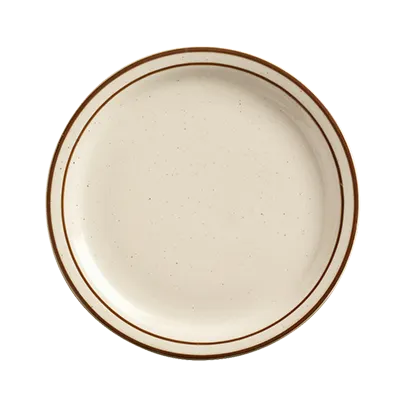 Libbey DSD-16 - 10.5" Round Stoneware Plate, Cream White Desert Sand, Narrow Rim - 12/Case