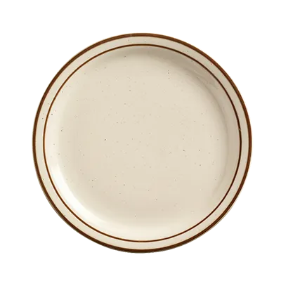 Libbey DSD-8 - 9" Round Stoneware Dinner Plate, Cream White Desert Sand, Narrow Rim - 24/Case
