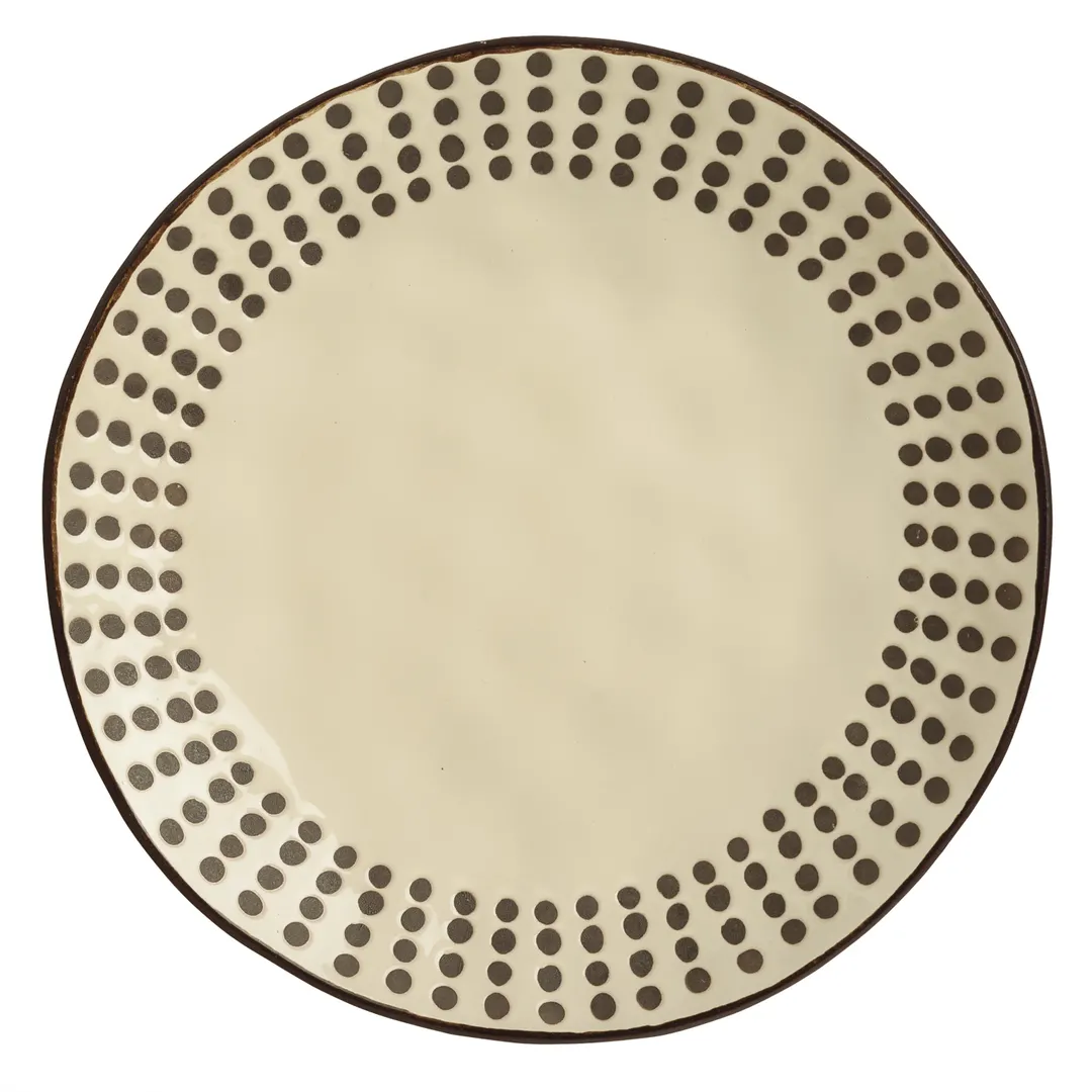 Libbey DULCET-2C Salad Plate – 8.625" Round Cream Stoneware, Dishwasher & Microwave Safe - 12/Case