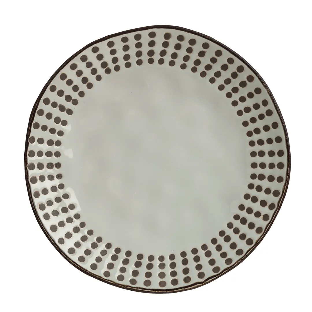 Libbey DULCET-2G - 8.625" Round Gray Stoneware Salad Plate, Dishwasher/Microwave Safe - 12/Case